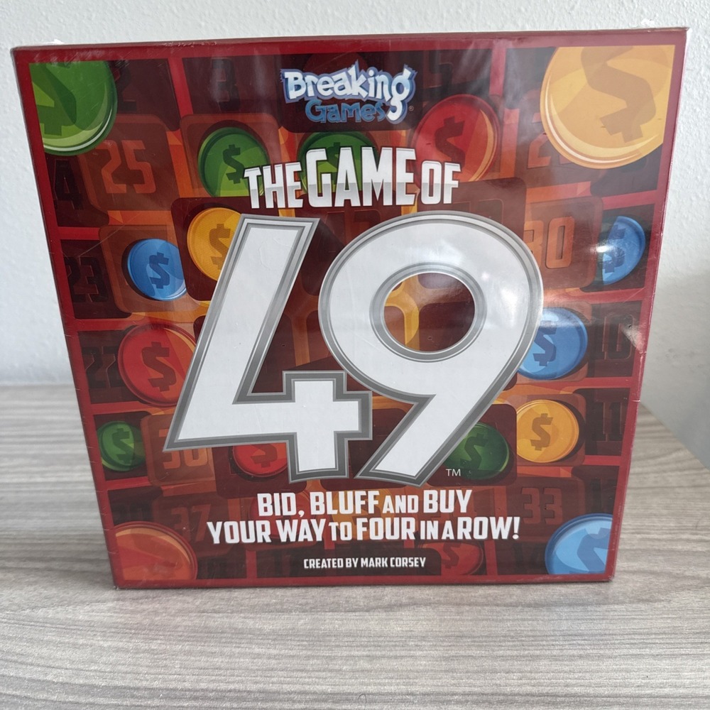 The Game of 49 Board Game Breaking Games Bid Bluff Buy 4-In-A-Row New Sealed‎